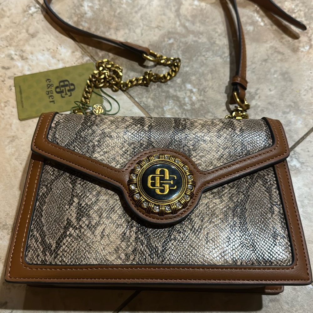Black and brown Leather e&ger purse